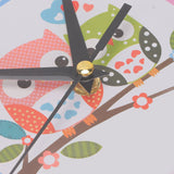Wall Clock Plastic Cartoon Colorful Quartz Time Learning Hanging Clock for Kid's Bedroom ClassroomPink - Extra Image