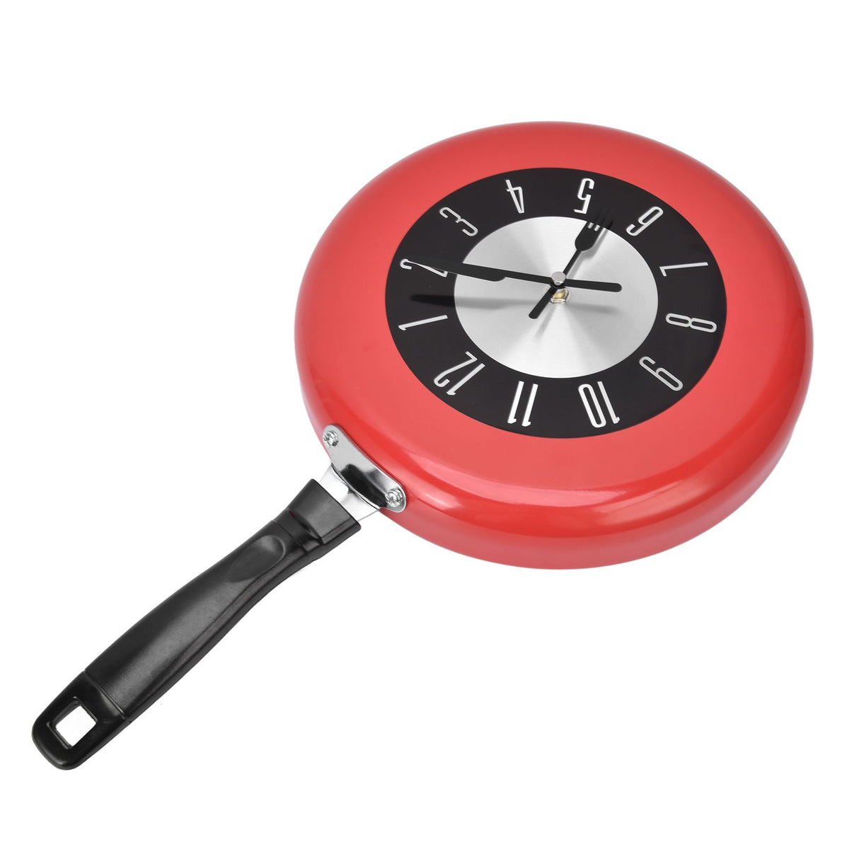 Frying Pan Wall Clock Aluminum Kitchen Pot Decorative Hanging Clocks for Dining Room Bars
