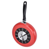 Frying Pan Wall Clock Aluminum Kitchen Pot Decorative Hanging Clocks for Dining Room Bars - Rear View