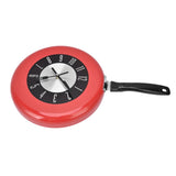 Frying Pan Wall Clock Aluminum Kitchen Pot Decorative Hanging Clocks for Dining Room Bars