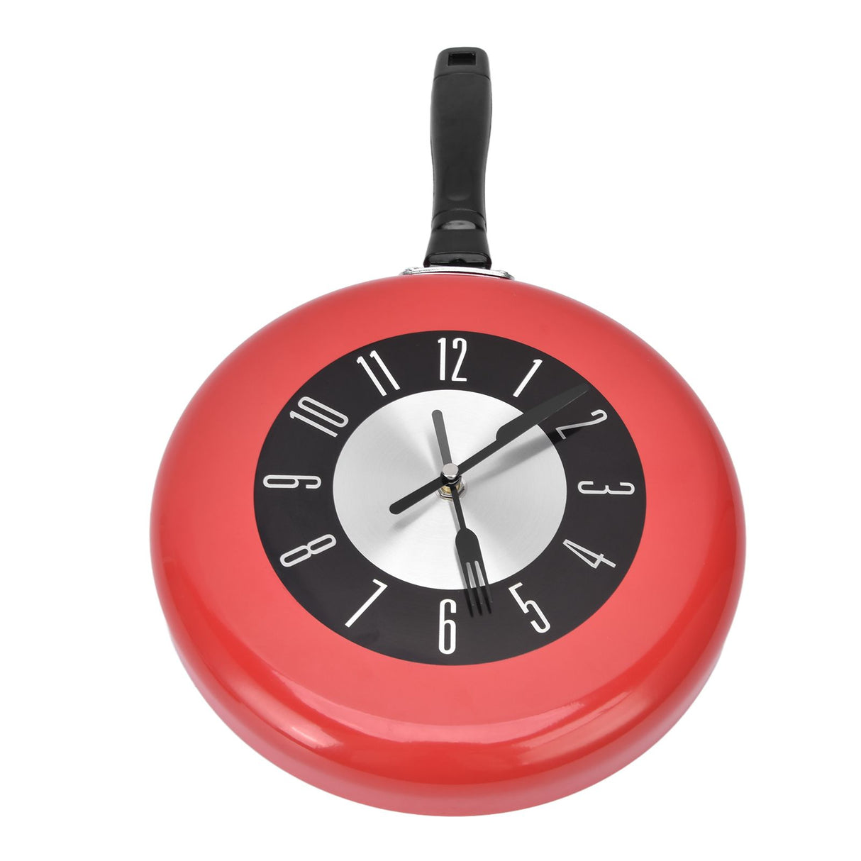 Frying Pan Wall Clock Aluminum Kitchen Pot Decorative Hanging Clocks for Dining Room Bars