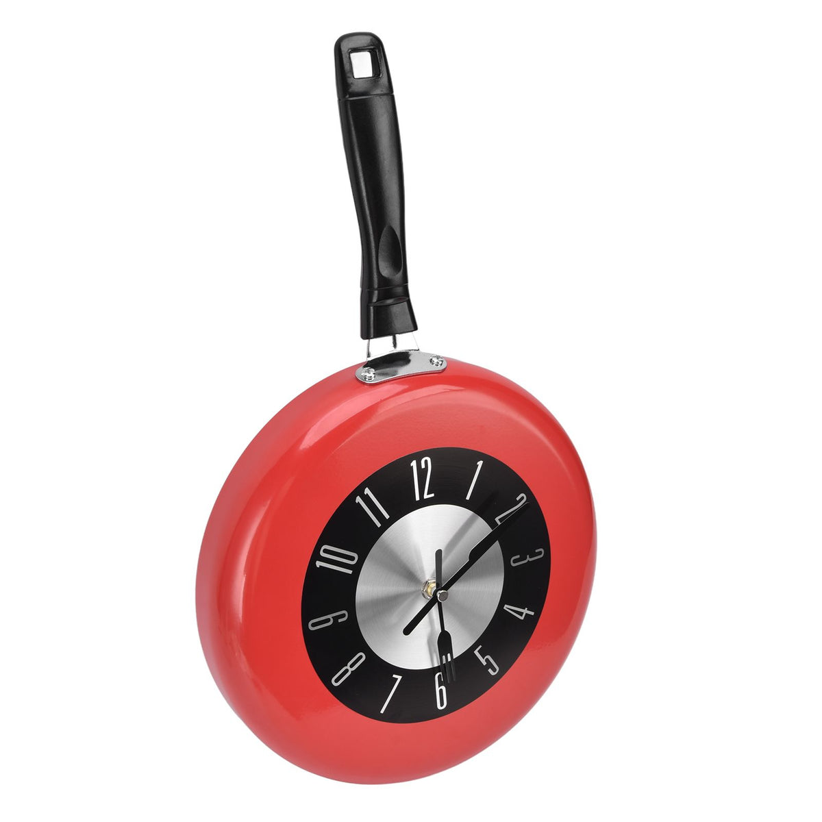Frying Pan Wall Clock Aluminum Kitchen Pot Decorative Hanging Clocks for Dining Room Bars