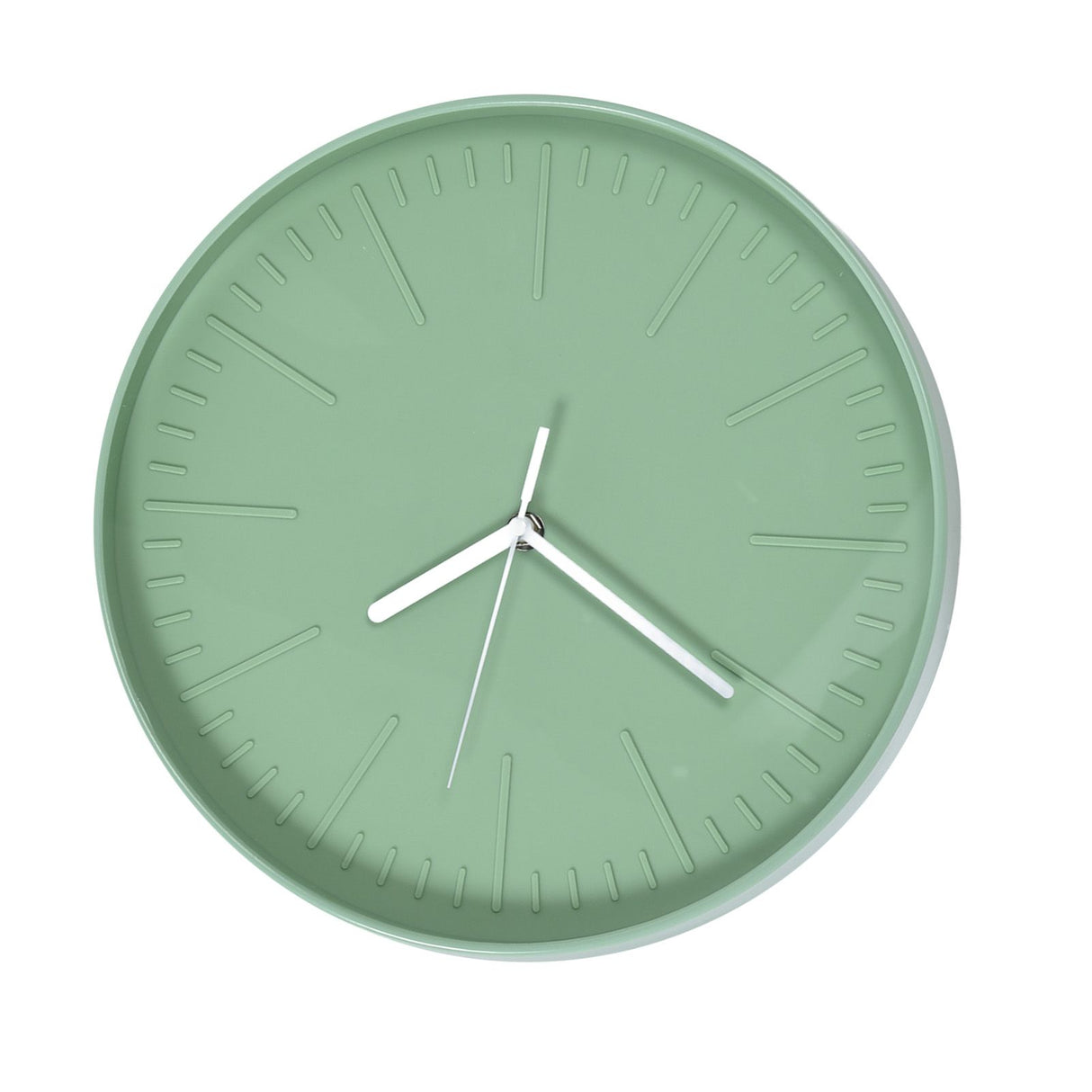 Mute Quartz Clock Wall Watch Minimalist Modern Plastic Wall Clock for Living Room BedroomGreen