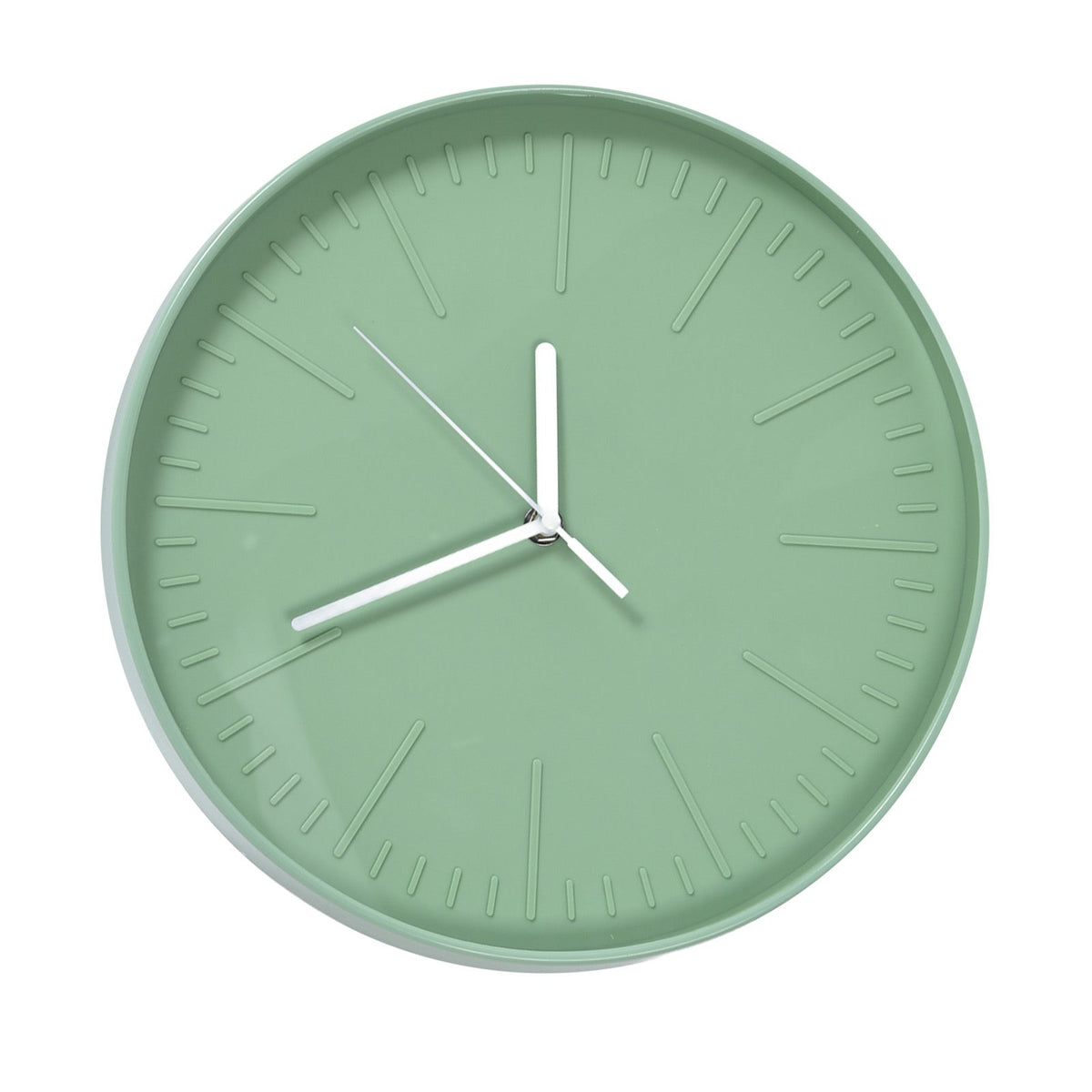 Mute Quartz Clock Wall Watch Minimalist Modern Plastic Wall Clock for Living Room BedroomGreen