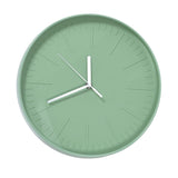 Mute Quartz Clock Wall Watch Minimalist Modern Plastic Wall Clock for Living Room BedroomGreen - Side View