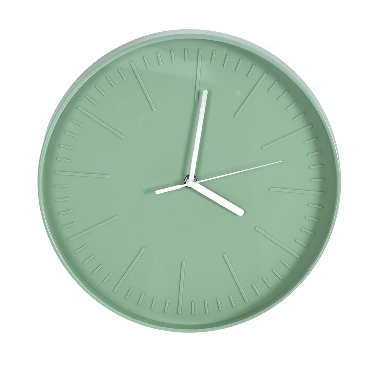 Mute Quartz Clock Wall Watch Minimalist Modern Plastic Wall Clock for Living Room BedroomGreen