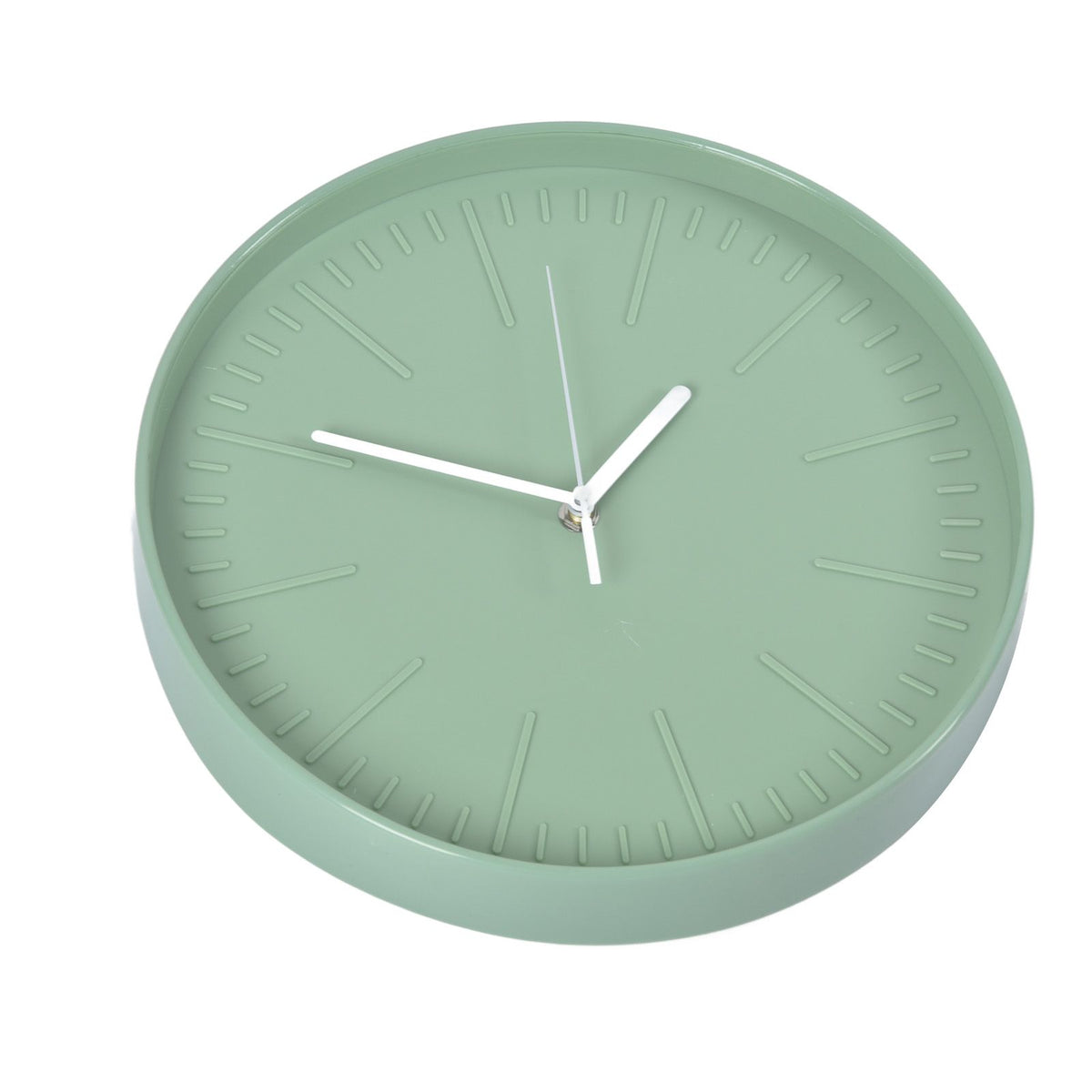 Mute Quartz Clock Wall Watch Minimalist Modern Plastic Wall Clock for Living Room BedroomGreen
