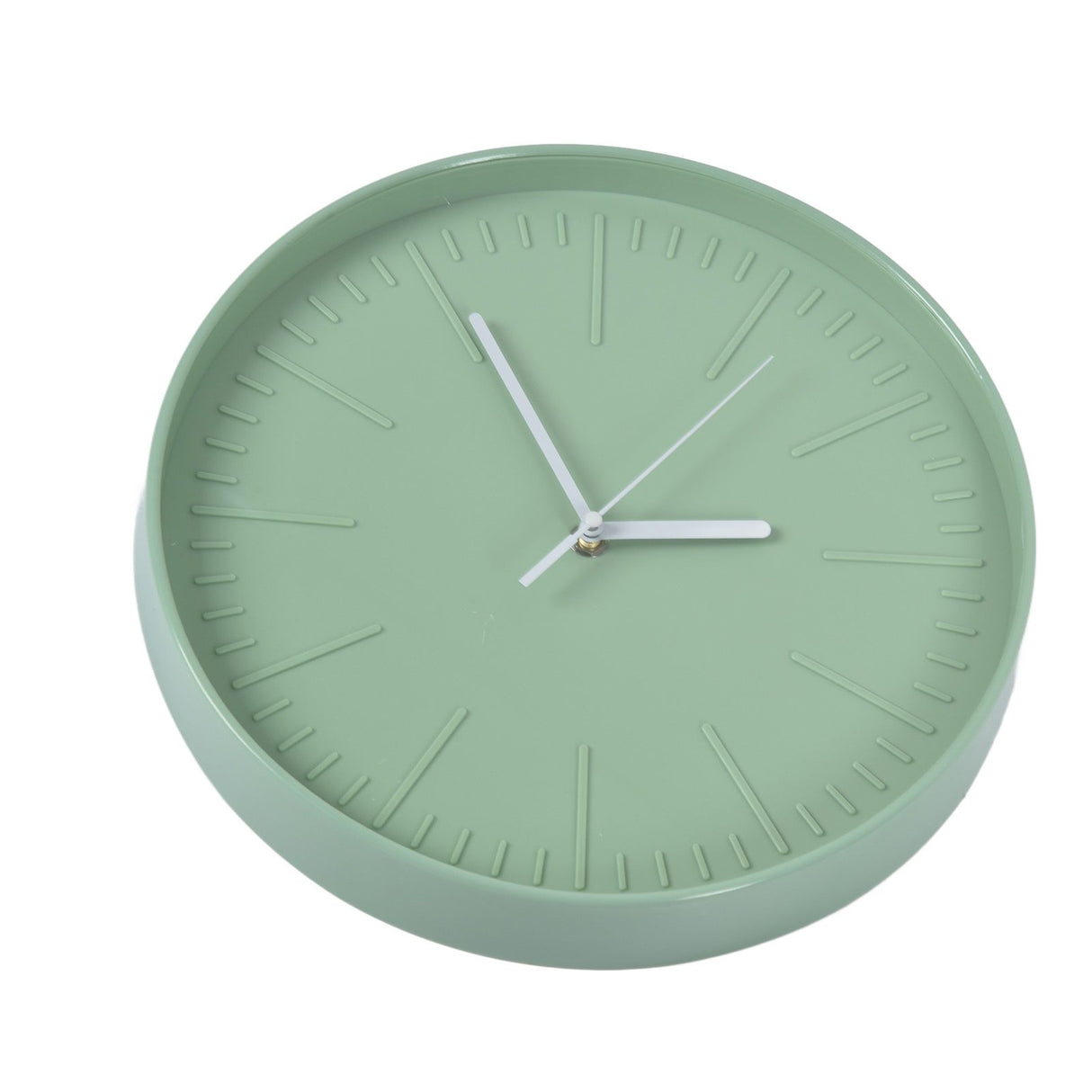 Mute Quartz Clock Wall Watch Minimalist Modern Plastic Wall Clock for Living Room BedroomGreen