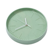 Mute Quartz Clock Wall Watch Minimalist Modern Plastic Wall Clock for Living Room BedroomGreen - Close-Up Angle