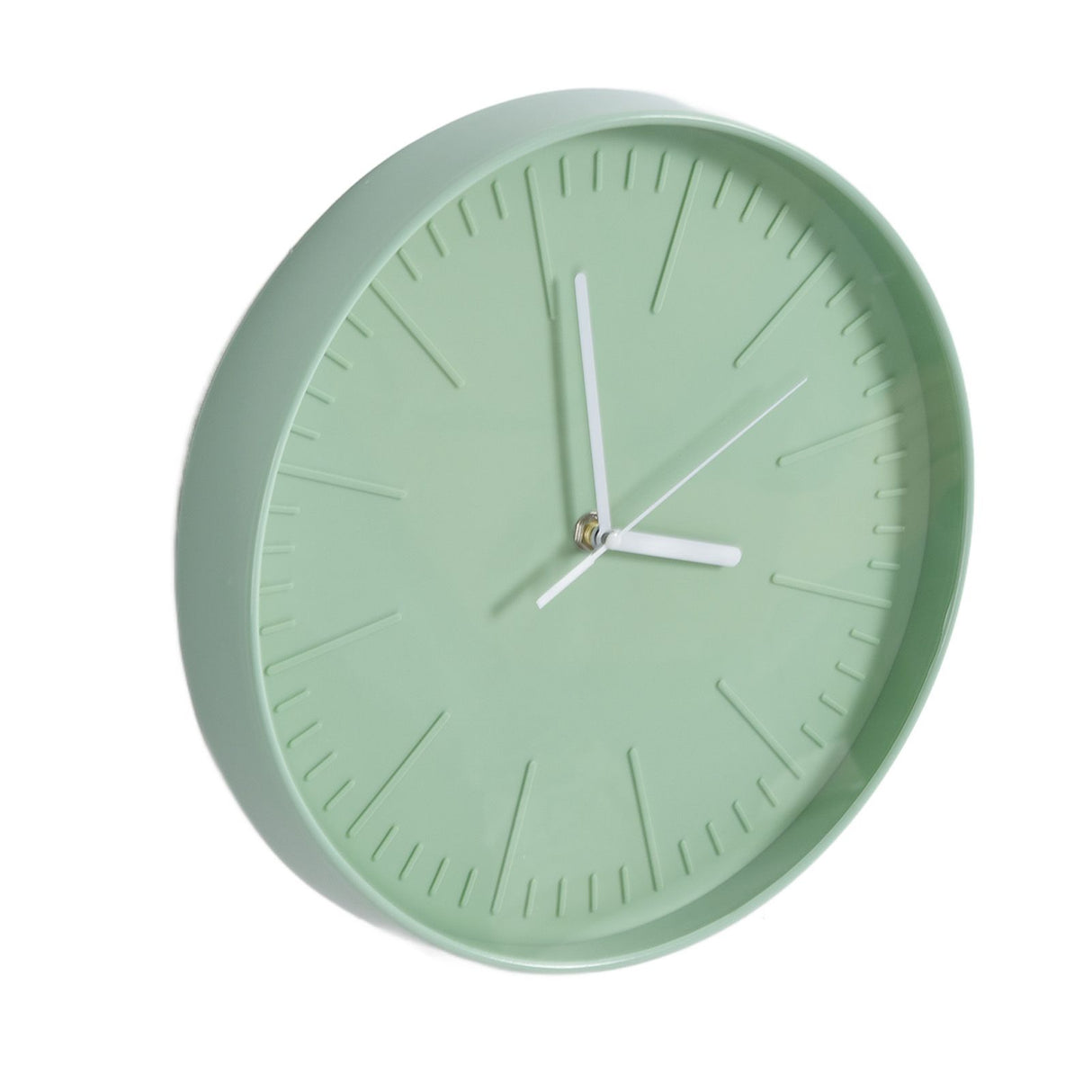 Mute Quartz Clock Wall Watch Minimalist Modern Plastic Wall Clock for Living Room BedroomGreen