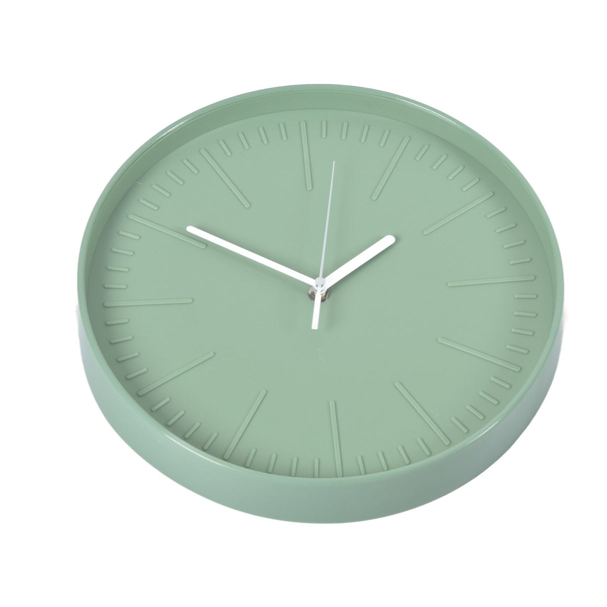 Mute Quartz Clock Wall Watch Minimalist Modern Plastic Wall Clock for Living Room BedroomGreen