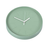 Mute Quartz Clock Wall Watch Minimalist Modern Plastic Wall Clock for Living Room BedroomGreen