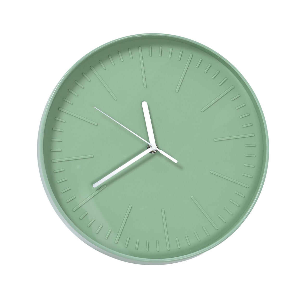 Mute Quartz Clock Wall Watch Minimalist Modern Plastic Wall Clock for Living Room BedroomGreen