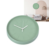 Mute Quartz Clock Wall Watch Minimalist Modern Plastic Wall Clock for Living Room BedroomGreen