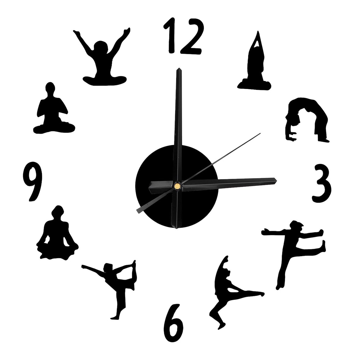 DIY Wall Clock Silent Stylish Decorative Frameless Hanging Clock for Living Room Office