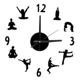 DIY Wall Clock Silent Stylish Decorative Frameless Hanging Clock for Living Room Office