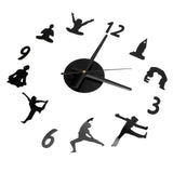 DIY Wall Clock Silent Stylish Decorative Frameless Hanging Clock for Living Room Office - Side View
