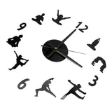 DIY Wall Clock Silent Stylish Decorative Frameless Hanging Clock for Living Room Office