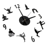 DIY Wall Clock Silent Stylish Decorative Frameless Hanging Clock for Living Room Office