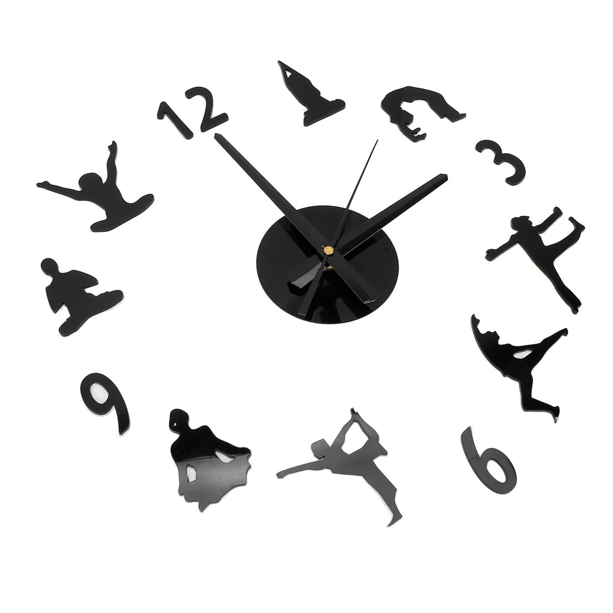 DIY Wall Clock Silent Stylish Decorative Frameless Hanging Clock for Living Room Office