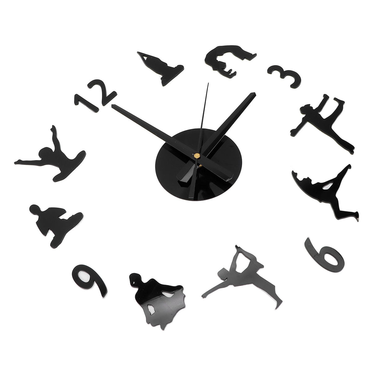 DIY Wall Clock Silent Stylish Decorative Frameless Hanging Clock for Living Room Office