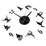 DIY Wall Clock Silent Stylish Decorative Frameless Hanging Clock for Living Room Office