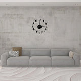 DIY Wall Clock Silent Stylish Decorative Frameless Hanging Clock for Living Room Office