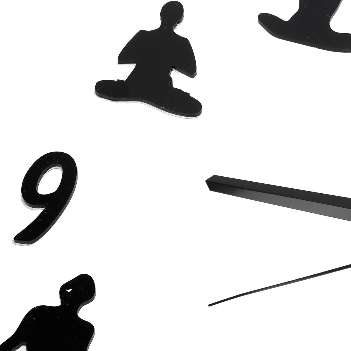 DIY Wall Clock Silent Stylish Decorative Frameless Hanging Clock for Living Room Office