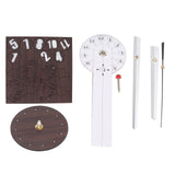 Frameless Wall Clock Deer Head 3D Effect Self Adhesive DIY Clock with Silent Movement for Living Room Bedroom Office - Front View
