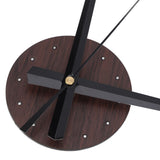 Frameless Wall Clock Deer Head 3D Effect Self Adhesive DIY Clock with Silent Movement for Living Room Bedroom Office