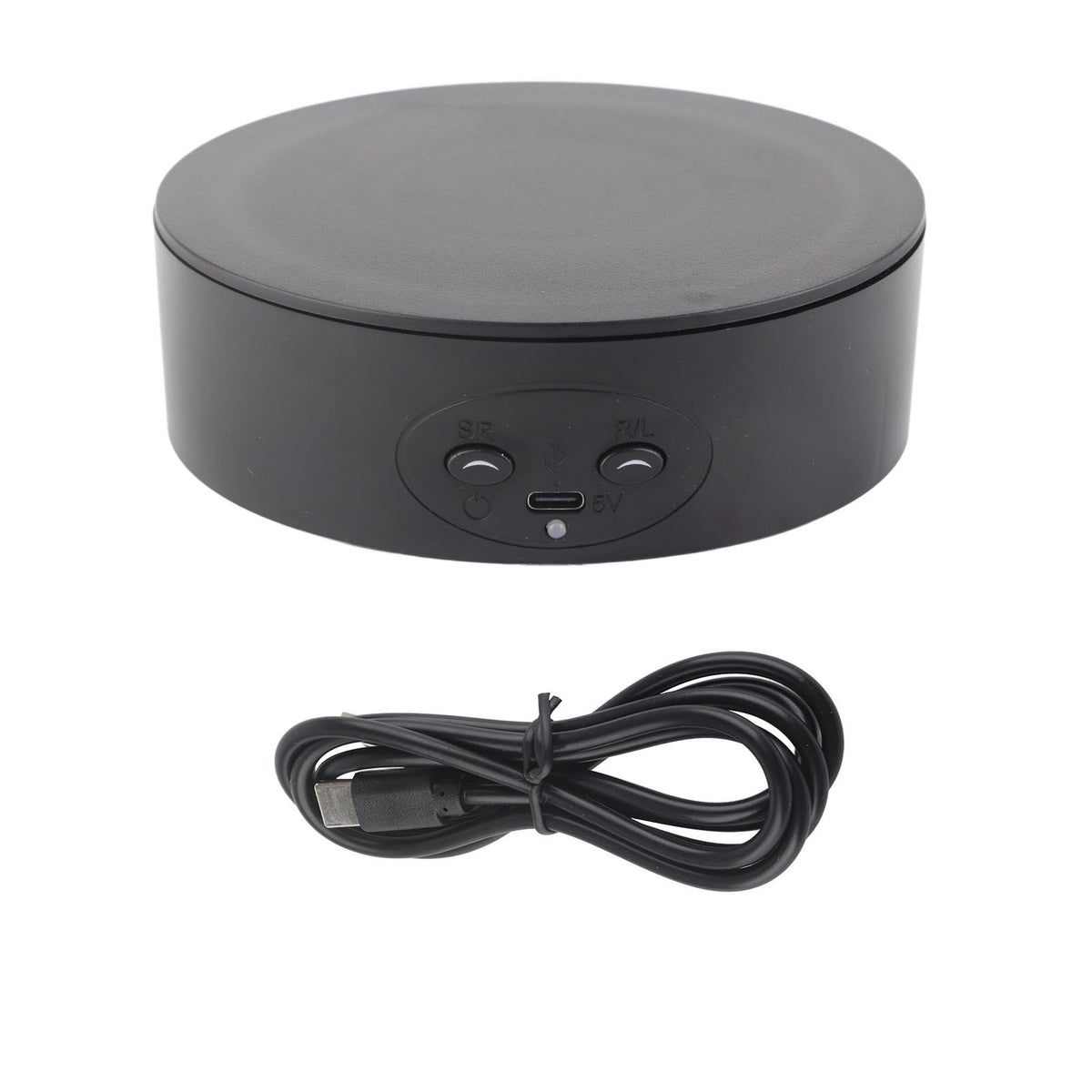 360 Degree Rotating Display Stand Maximum Load 6.6lb Electric Rotating Turntable for Wine Bottles Cosmetics WatchesBlack
