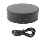 360 Degree Rotating Display Stand Maximum Load 6.6lb Electric Rotating Turntable for Wine Bottles Cosmetics WatchesBlack