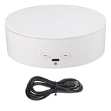 360 Degree Rotating Display Stand Maximum Load 6.6lb Electric Rotating Turntable for Wine Bottles Cosmetics WatchesWhite