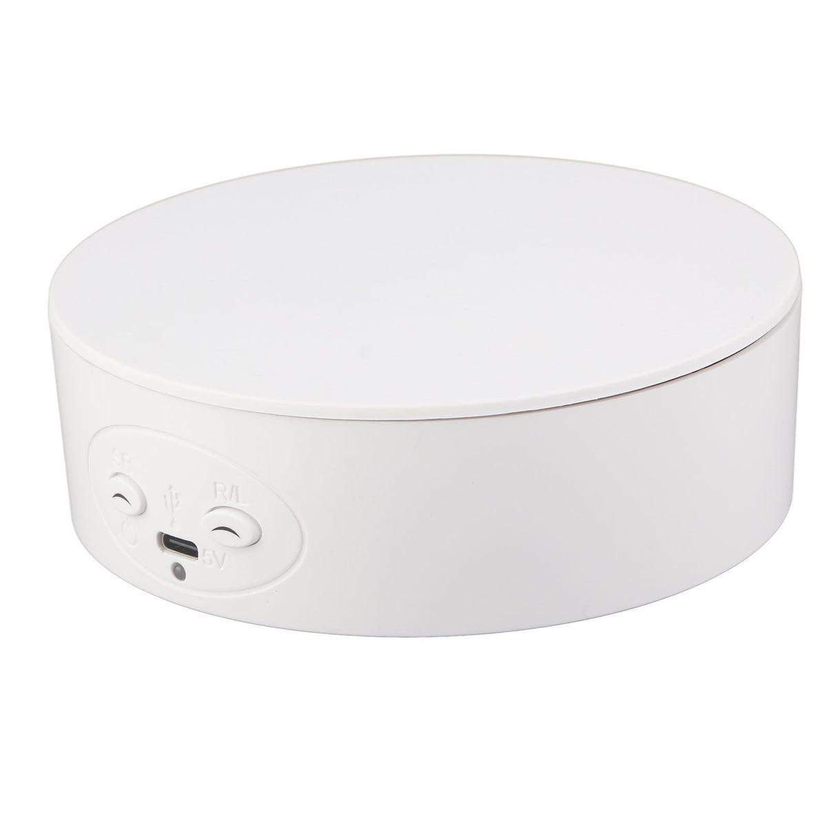 360 Degree Rotating Display Stand Maximum Load 6.6lb Electric Rotating Turntable for Wine Bottles Cosmetics WatchesWhite