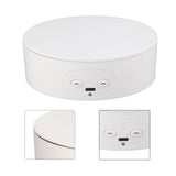 360 Degree Rotating Display Stand Maximum Load 6.6lb Electric Rotating Turntable for Wine Bottles Cosmetics WatchesWhite