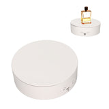 360 Degree Rotating Display Stand Maximum Load 6.6lb Electric Rotating Turntable for Wine Bottles Cosmetics WatchesWhite