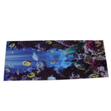 2pcs Door Sticker Underwater World Pattern Frosted Texture Self Adhesive Waterproof 3D Door Poster for Home - Front View