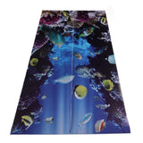 2pcs Door Sticker Underwater World Pattern Frosted Texture Self Adhesive Waterproof 3D Door Poster for Home - 45-Degree Angle
