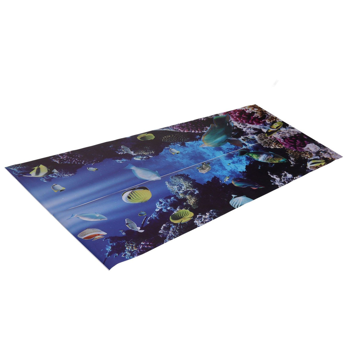 2pcs Door Sticker Underwater World Pattern Frosted Texture Self Adhesive Waterproof 3D Door Poster for Home