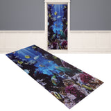 2pcs Door Sticker Underwater World Pattern Frosted Texture Self Adhesive Waterproof 3D Door Poster for Home - Extra Image