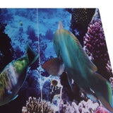 2pcs Door Sticker Underwater World Pattern Frosted Texture Self Adhesive Waterproof 3D Door Poster for Home