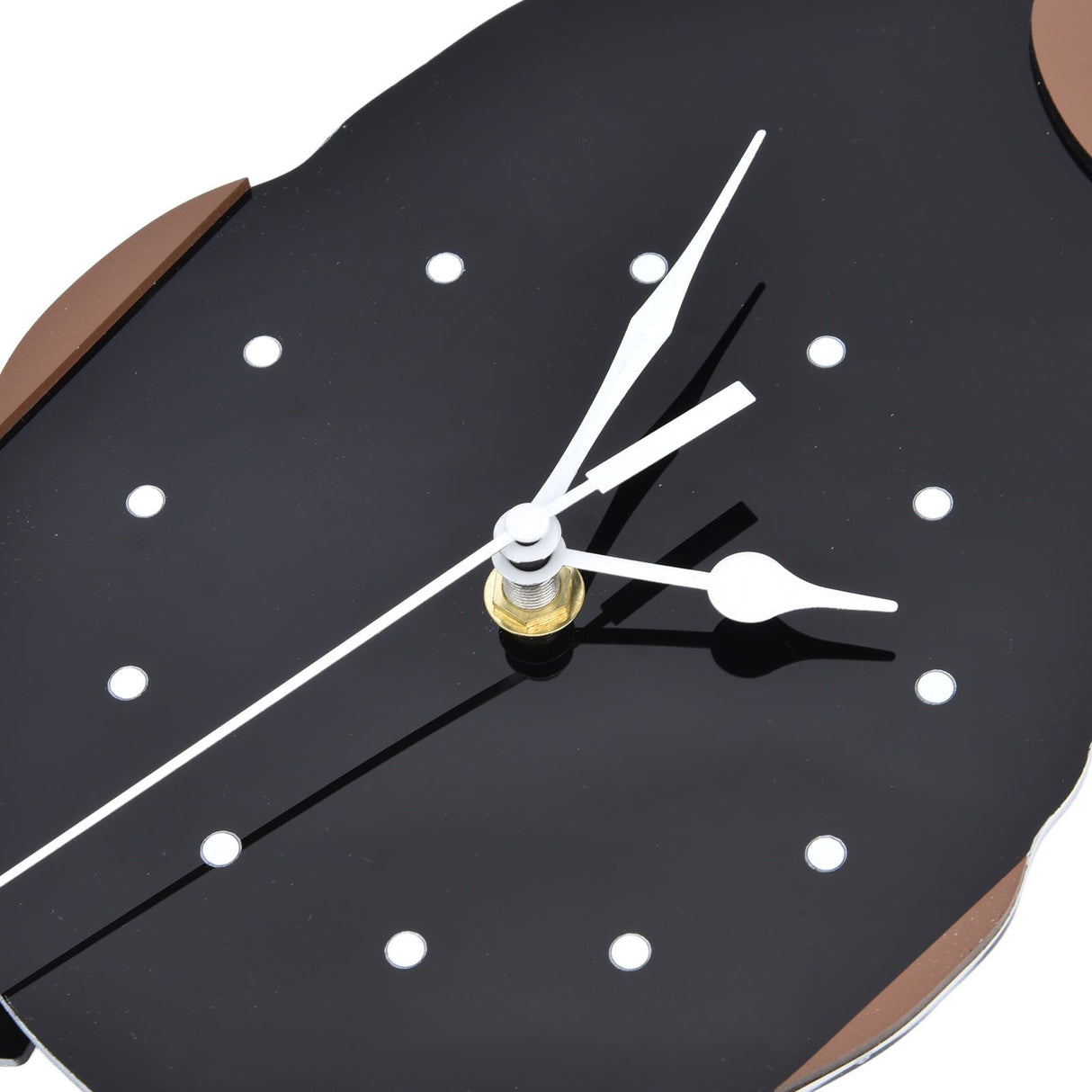 Wall Clock Self Adhesive Waterproof 3D Effect Silent Movement Dog Wall Clock with Tail for Window Living Room Wardrobes