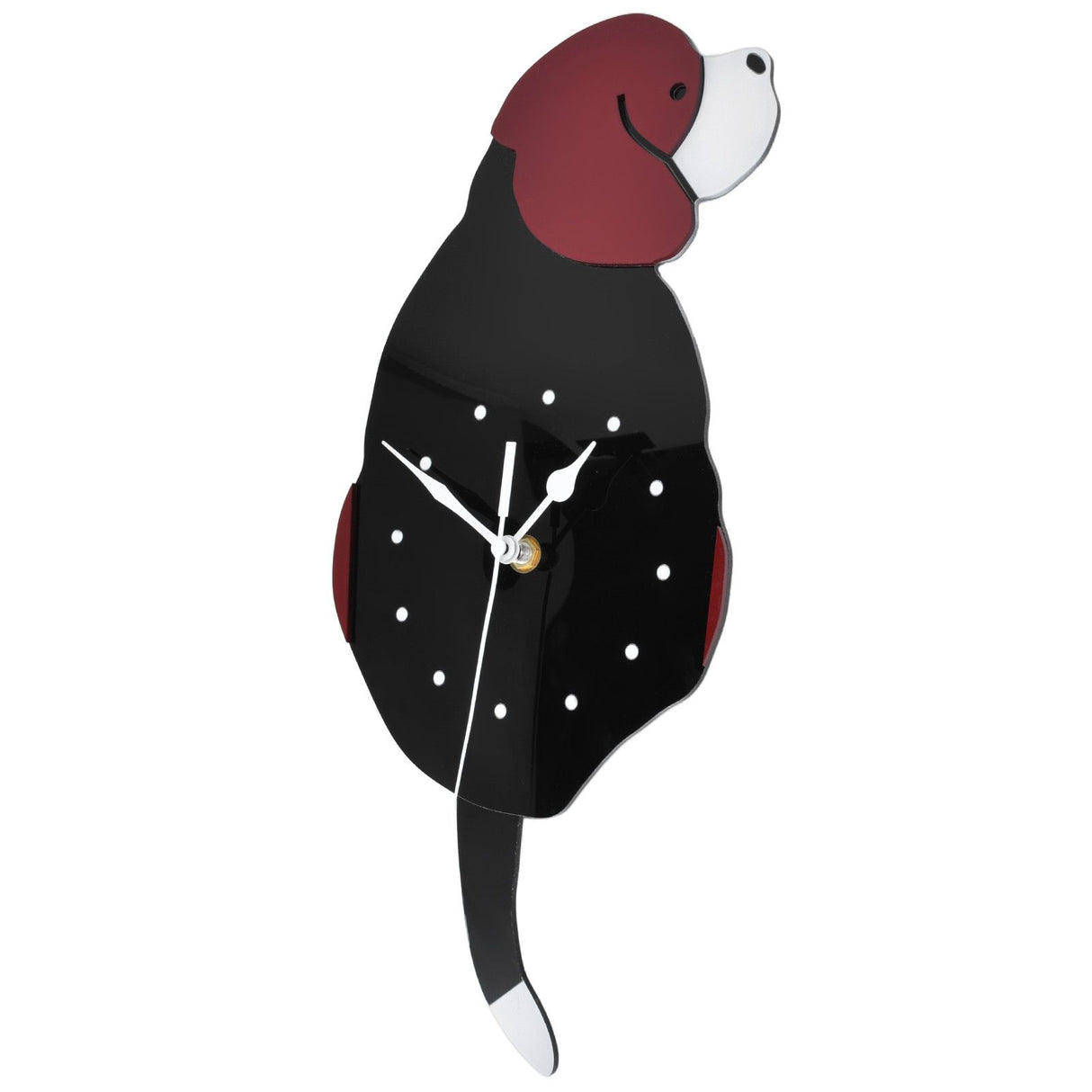 Wall Clock Swing Dog DIY Simple Fashion Silent Frameless Wall Clock With Swing Tail Home Office Decoration