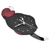 Wall Clock Swing Dog DIY Simple Fashion Silent Frameless Wall Clock With Swing Tail Home Office Decoration