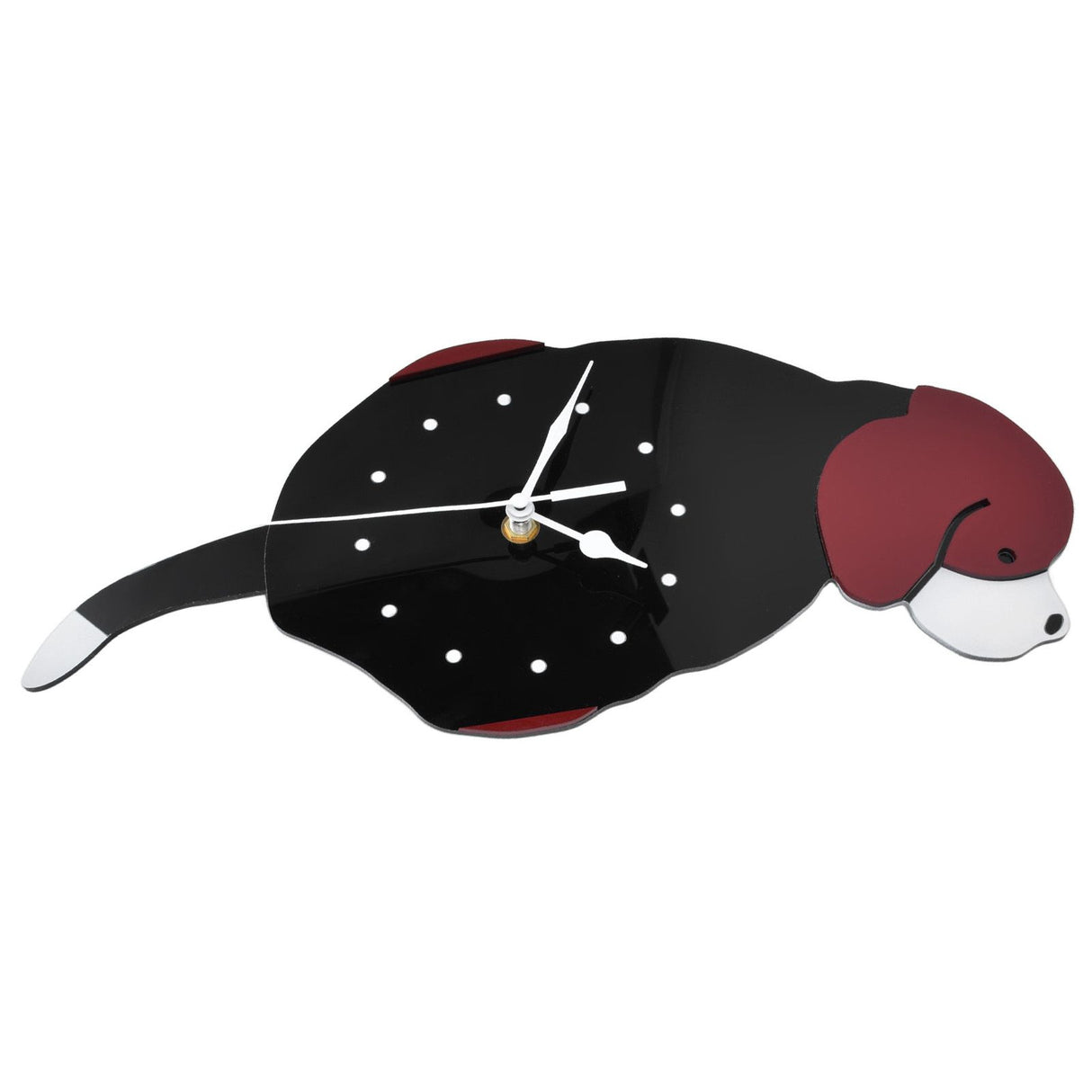 Wall Clock Swing Dog DIY Simple Fashion Silent Frameless Wall Clock With Swing Tail Home Office Decoration