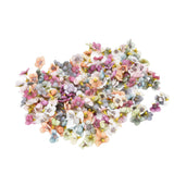 200Pcs Wedding Cloth Small Flower Head 2.5cm/1.0in DIY Simulation Flowers Head for Birthday Wedding Christening - 45-Degree Angle