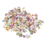 200Pcs Wedding Cloth Small Flower Head 2.5cm/1.0in DIY Simulation Flowers Head for Birthday Wedding Christening - Low Angle