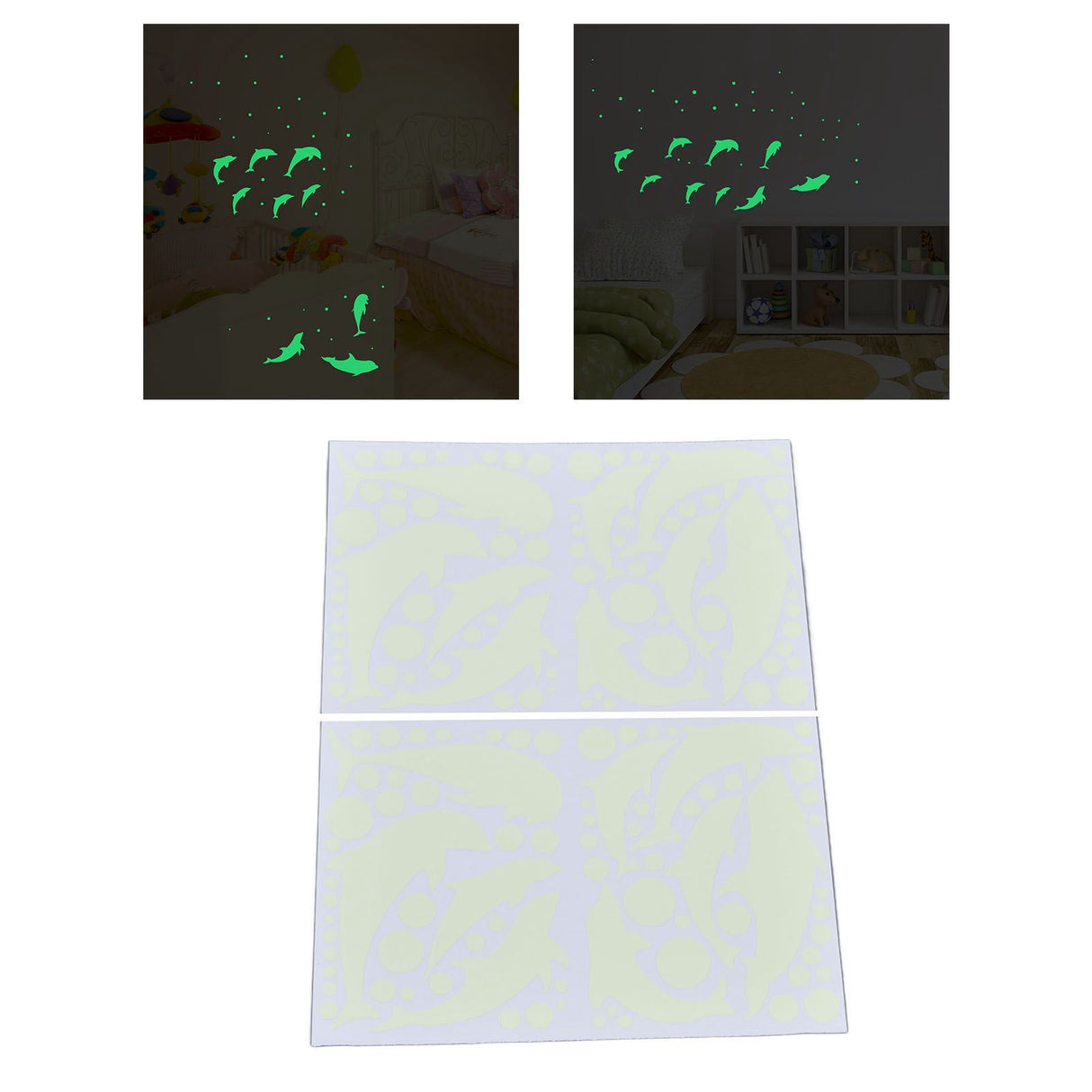 Luminous Wall Sticker Glowing Wall Decals DIY Wall Sticker Bedroom Decorative Sticker for HouseholdDolphin