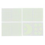 4Pcs Moon Star Wall Stickers Good Stickiness Warm Ambience Glowing Night Sky Sticker for Children's Room Dining Room