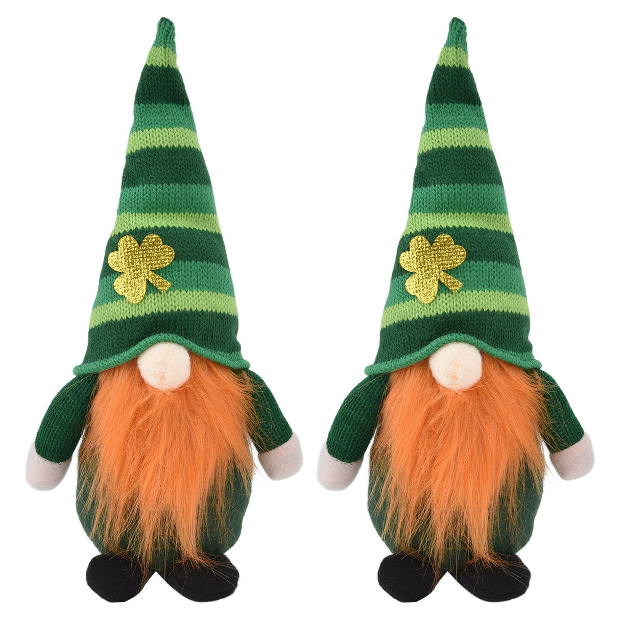2pcs Gnomes Plush Representing Good Luck Expressing ST Patricks Day Feeling Irish Green Gnome Ornament for DecorationMale Style